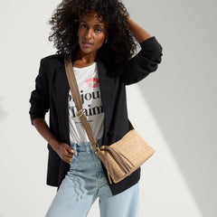 The Casual Crossbody - Brown Perf