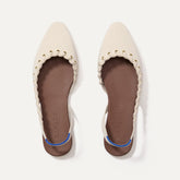 The Almond Slingback - Eyelet Ivory