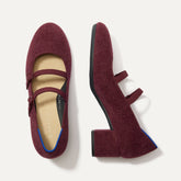 The ReVelvet™ Double Buckle Mary Jane Heel - ReVelvet™ Syrah