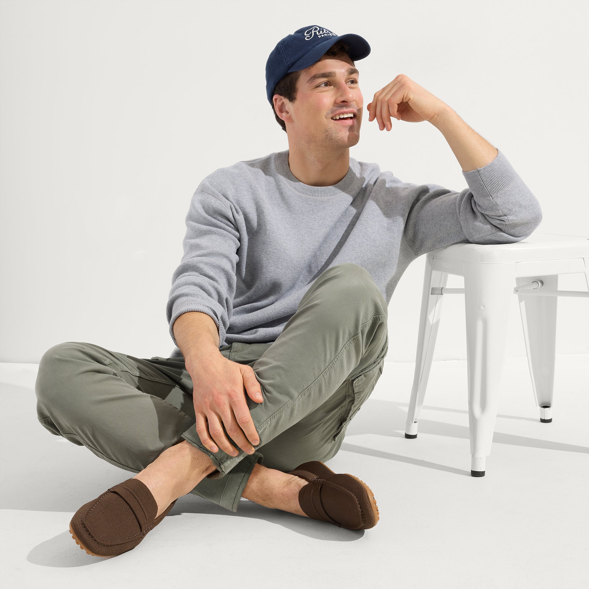 The Driving Loafer - Brown Herringbone