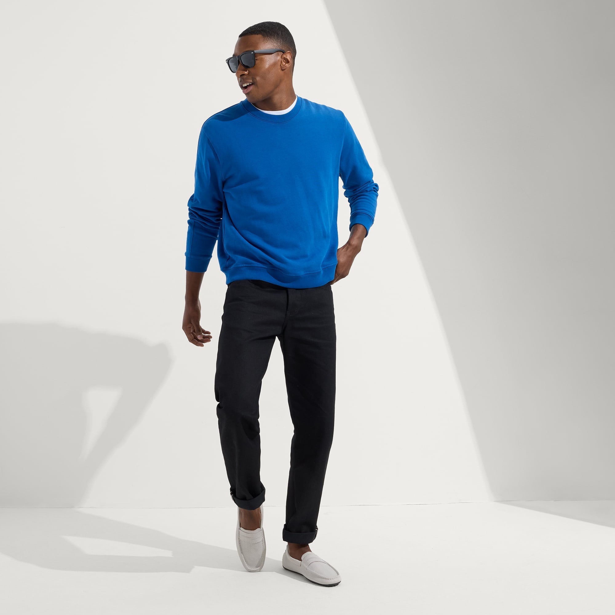 The Driving Loafer - Light Grey Herringbone