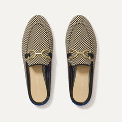 The Double Bit Loafer Mule - Classic Micro Check