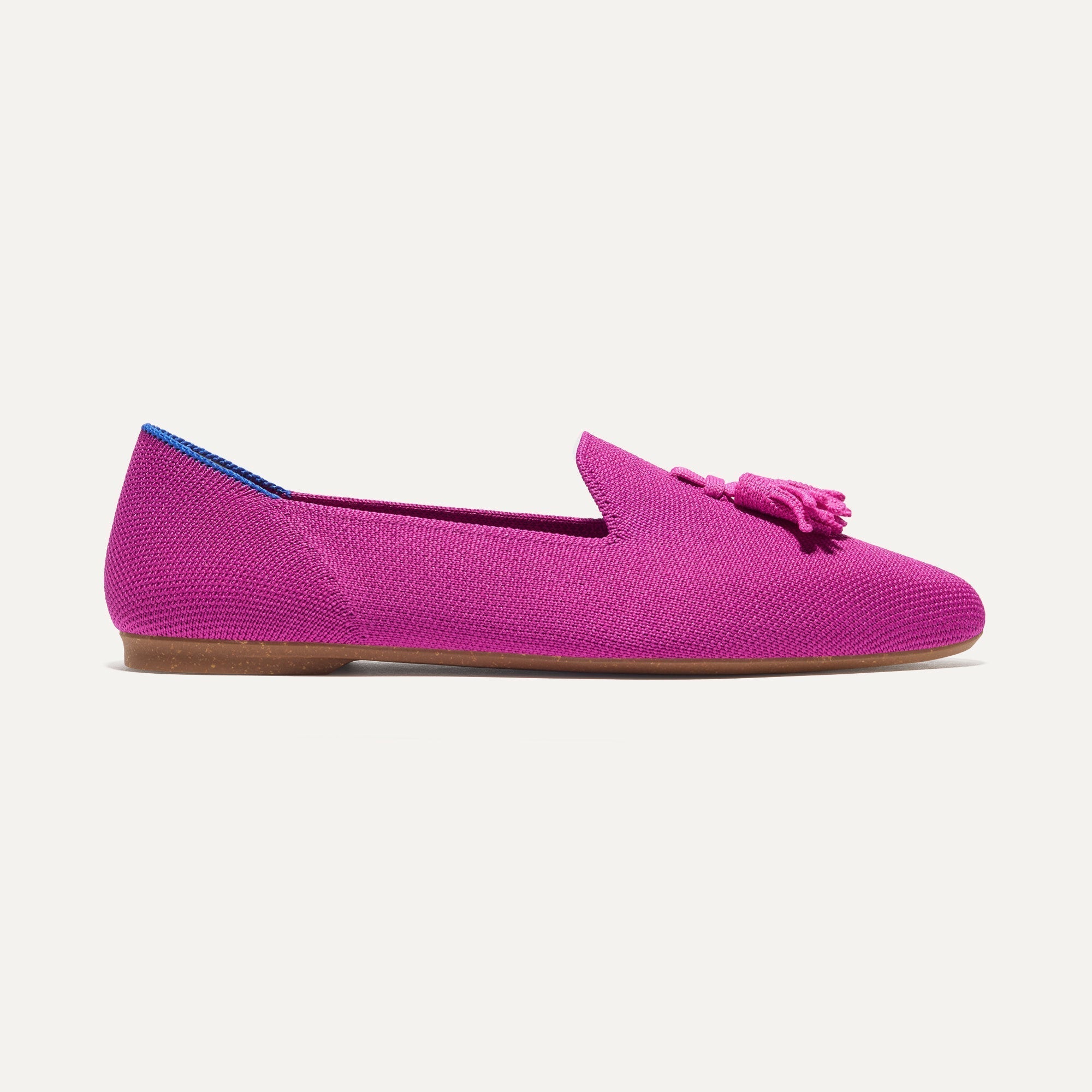 The Almond Tassel Loafer - Pink Bramble
