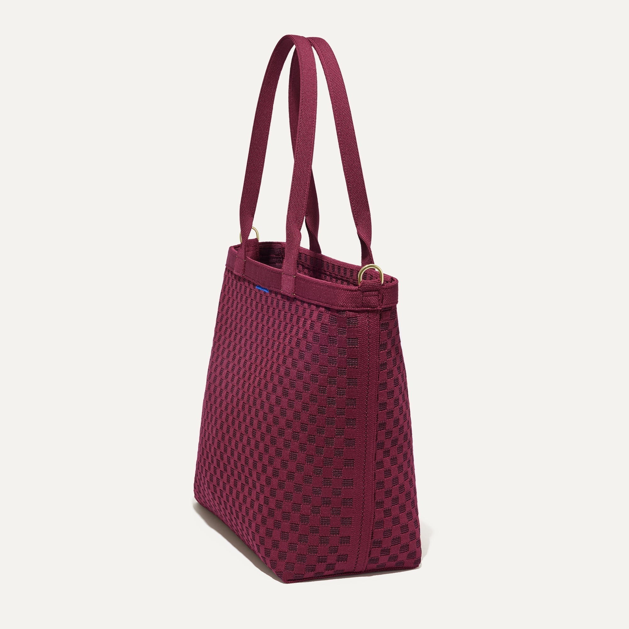 The Lightweight Zip Tote - Cabernet Check
