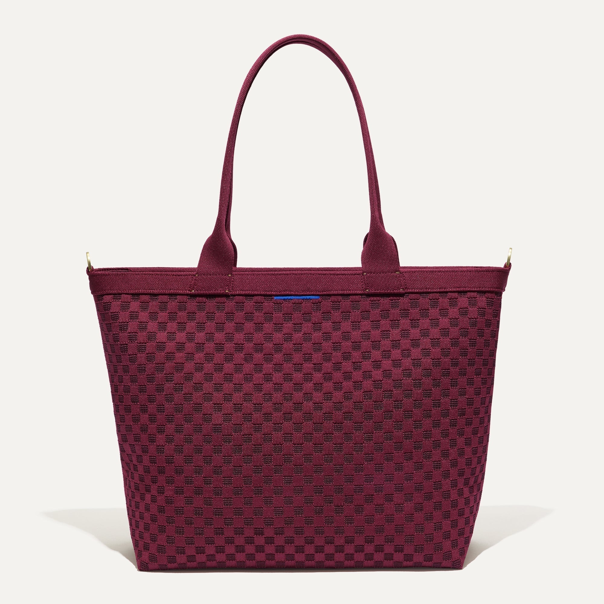The Lightweight Zip Tote - Cabernet Check