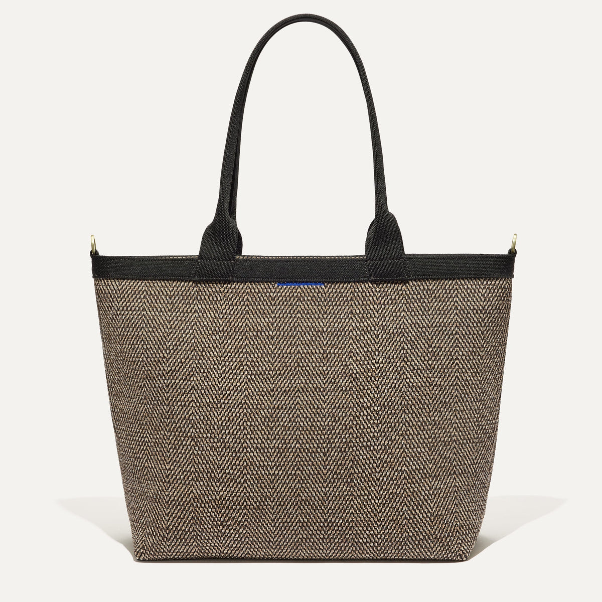 The Lightweight Zip Tote - Cacao Herringbone