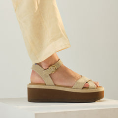 The Criss–Cross Lightweight Wedge Sandal - Aurora