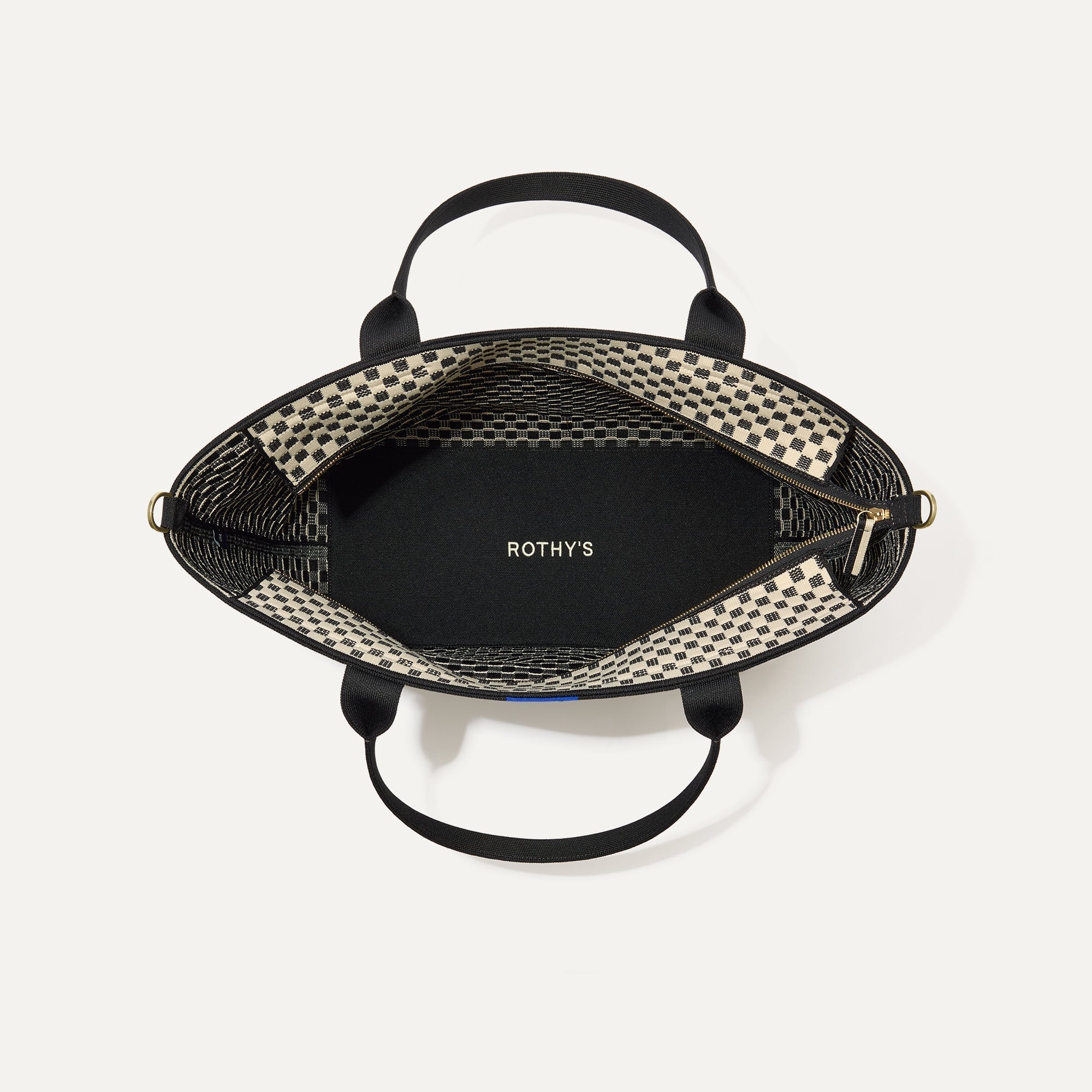 The Zip Travel Tote - Tuxedo Midi Check