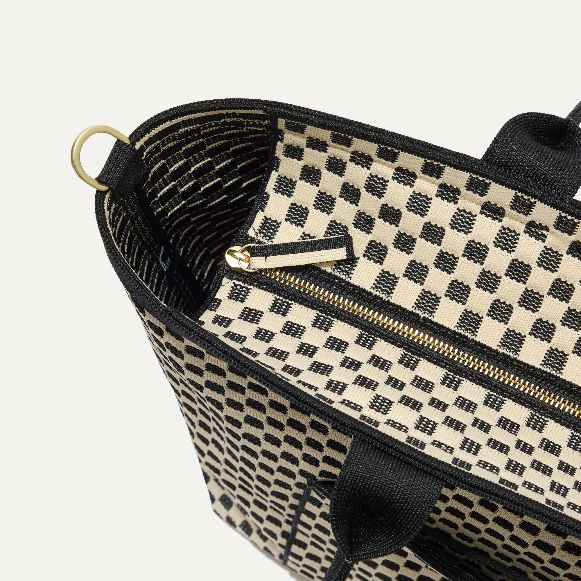 The Zip Travel Tote - Tuxedo Midi Check
