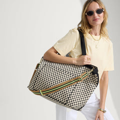 The Zip Travel Tote - Tuxedo Midi Check