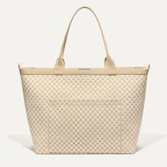 The Zip Travel Tote - Parchment Basketweave