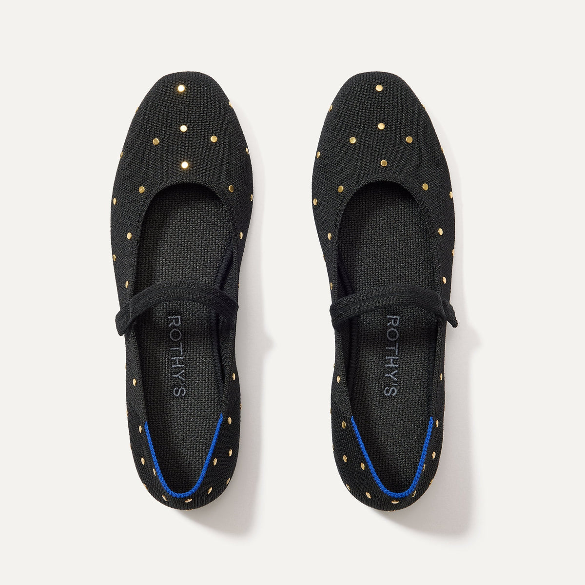 The Square Mary Jane - Studded Black