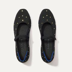 The Square Mary Jane - Studded Black