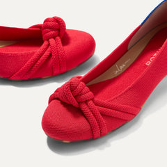 The Knot Ballet Flat - Lollipop Red
